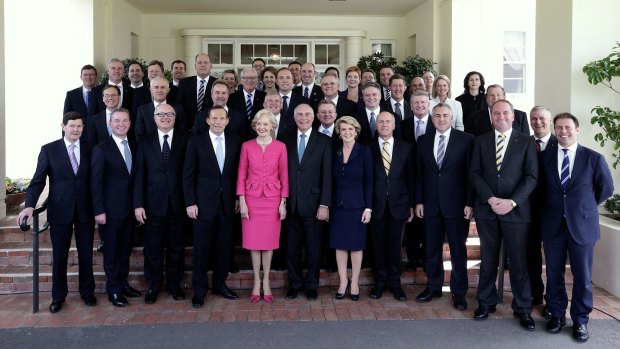 Tony Abbott's first ministry in 2013.
