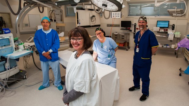Dr Elizabeth Porritt CEO (front) with Dr Don Lu, Nurse Annie Macleod and vascular surgeon Dr Wendell Neilson.