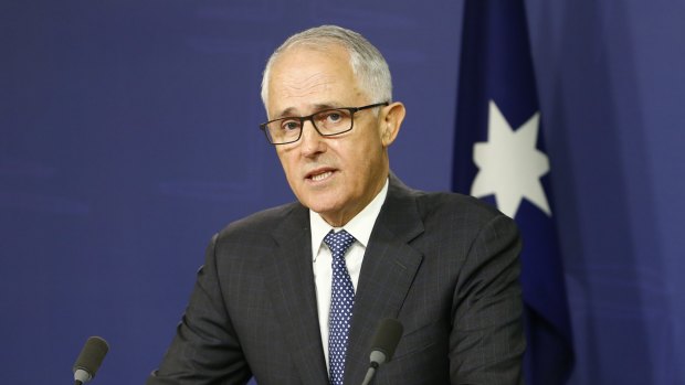 Prime Minister Malcolm Turnbull announcing the resignation of Sussan Ley from his frontbench in Sydney.