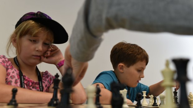Children take part in chess workshops at the courses at UNSW.