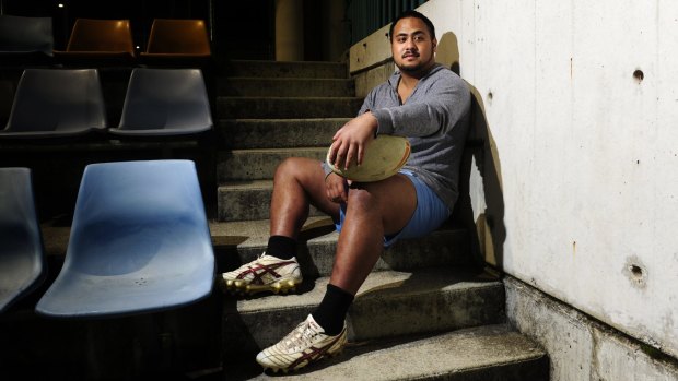 West Belconnen forward Mike Uluakiola spent six months bed-ridden in hospital as a 13-year-old with a broken neck.