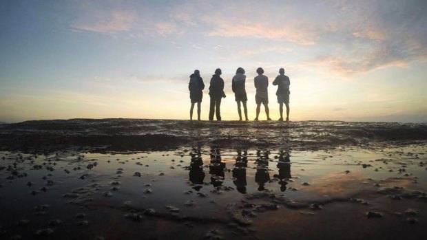 Jackson Williams and friends hanging out a local Central Coast beach.