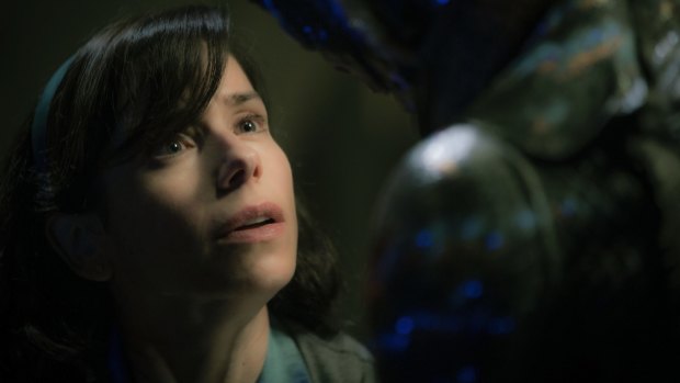 Sally Hawkins in a scene from the film <i>The Shape of Water</i>.
