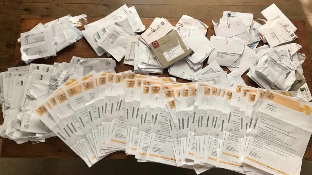 A bag filled with almost 40 same-sex marriage postal survey envelopes addressed to Mona Vale residents was found in a local bin.