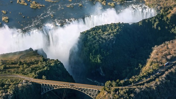 Victoria Falls is the largest curtain of water in the world (1708 m wide).