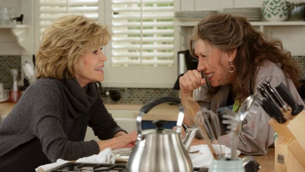 Fonda with Lily Tomlin in Grace and Frankie.