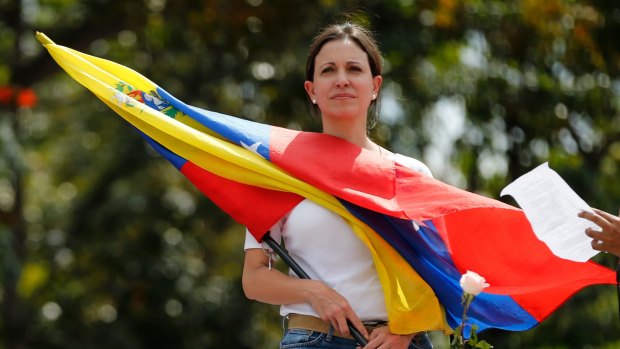 Accused: Venezuelan opposition leader Maria Corina Machado.