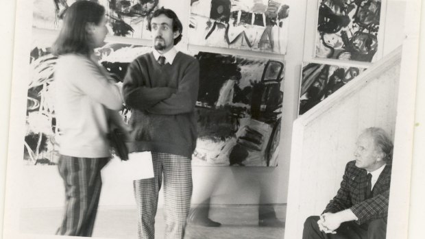 Frank Watters (centre) and Tony Tuckson (right), who was a champion of the Watters Gallery. 