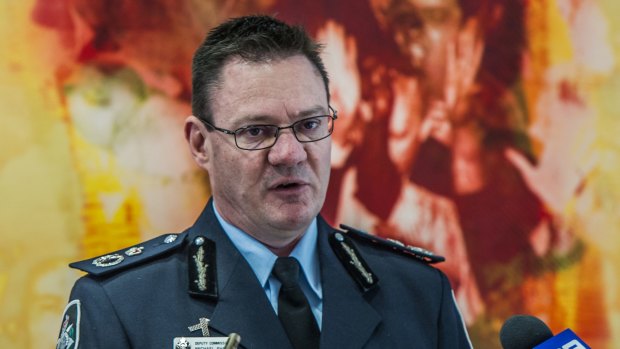 Acting AFP Commissioner Michael Phelan said he was disappointed to hear of the pop-up message.