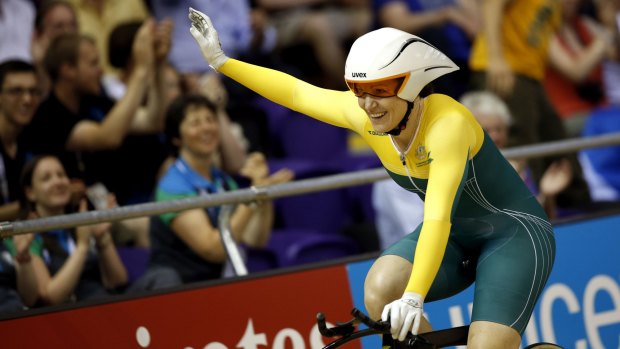Meares' presence on the track brought a hush to the velodrome.