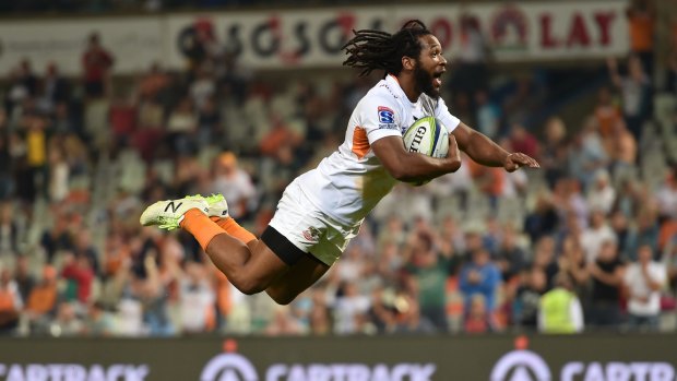 Flying: The Cheetahs demolished the Sunwolves by 75 points in their Super Rugby clash.