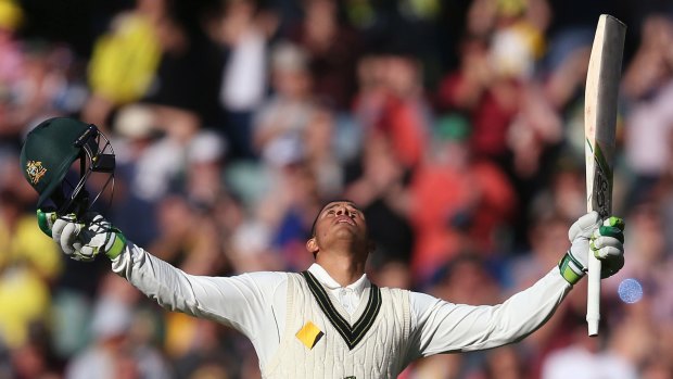 What does the future hold?: Usman Khawaja makes a Test hundred against South Africa.