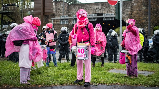 Protesters against the far-right  Alternative for Germany in Cologne at the weekend.