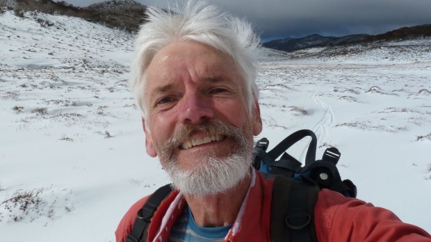 Canberra historian and writer Matthew Higgins is never far from the snow in winter. Photo: Matthew Higgins 