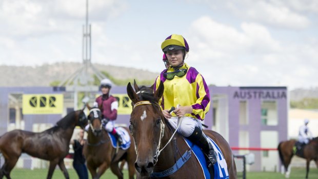 Apprentice jockey Winona Costin rode Super Too to victory in the Lightning Ridge, but has concussion after a nasty fall in the next race.