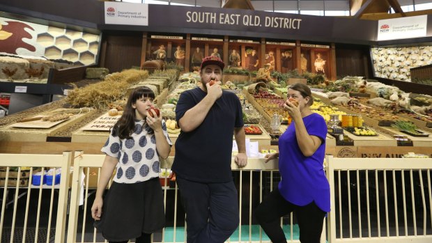 "There's good food to be found at the show", says Mike Eggert, centre.