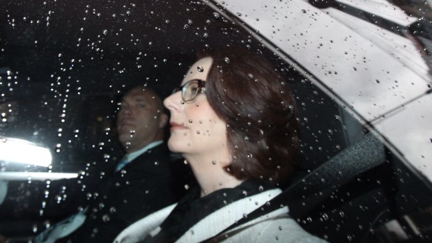 Former prime minister Julie Gillard arrives at the royal commission into trade union corruption in September.
