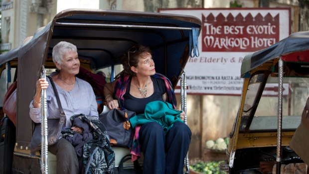 Judi Dench and Celia Imrie in <I>The Best Exotic Marigold Hotel</I>.