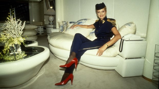 Ivana Trump aboard the Trump Princess in New York circa 1988. 