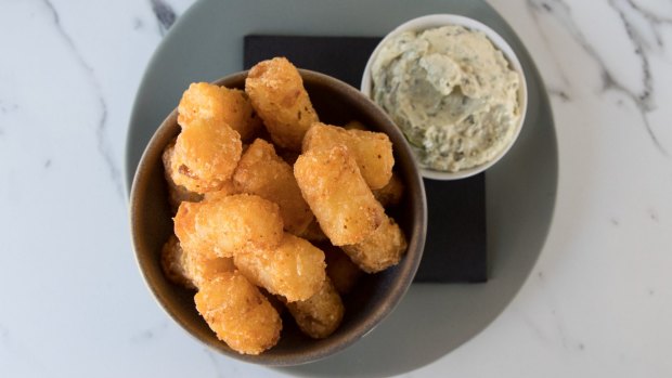 Spiced potato gems come with a Mexican ranch dressing.