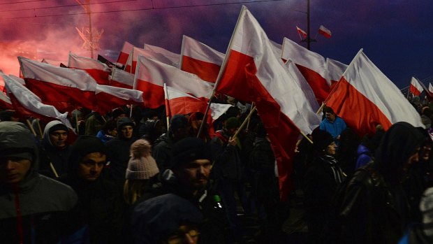 The annual march has grown in recent years as Poland moves further to the right.