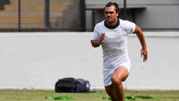 "The freedom is a good part of playing fullback because you're running around, looking for opportunities, finding space'': Karmichael Hunt.