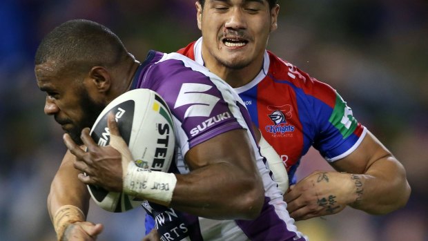 Tough: The Storm’s Marika Koroibete shapes as a potential leading try-scorer for the team. 