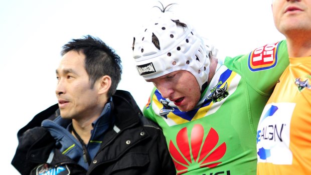 Jarrod Croker suffered a fractured cheekbone in Canberra's last finals campaign, in 2012. 