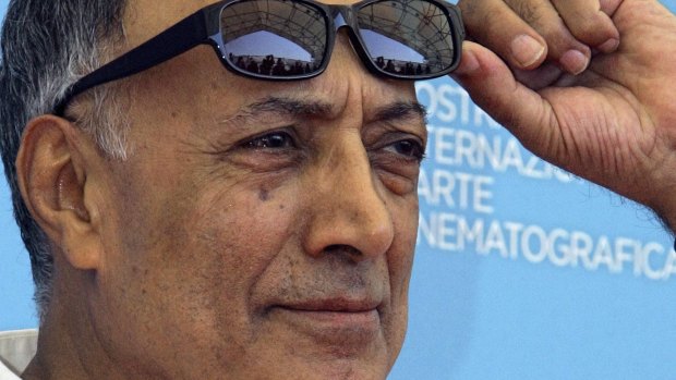Acclaimed Iranian director Abbas Kiarostami at the Venice Film Festival premiere of his film My sweet Shirin in 2008.