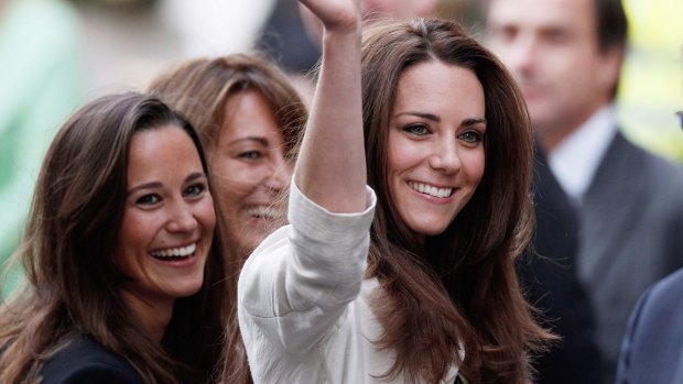 No Kate wasn't at home with the kids, she was living large with her sister Pippa Middleton, celebrating her hen's day.