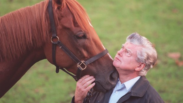 Legends: Bart Cummings and 1996 Cox Plate and Melbourne Cup winner Saintly.