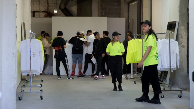 Inside Kanye West's temporary store in Bondi.