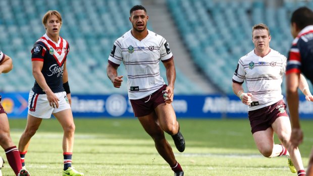 Giant strides: New Manly signing Taniela Paseka.