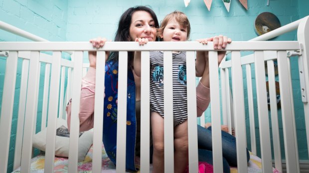 Comedian, Veronica Milsom, pictured with her daughter Lila, is appearing in her one-woman show Parent Virgin.