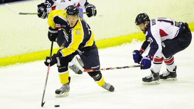 Canberra Brave forward Kelly Geoffrey scored a hat-trick in Sunday night's 6-3 win against the Perth Thunder.
