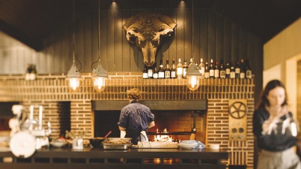 Hafner's Alan Scott brick oven commands the room. 