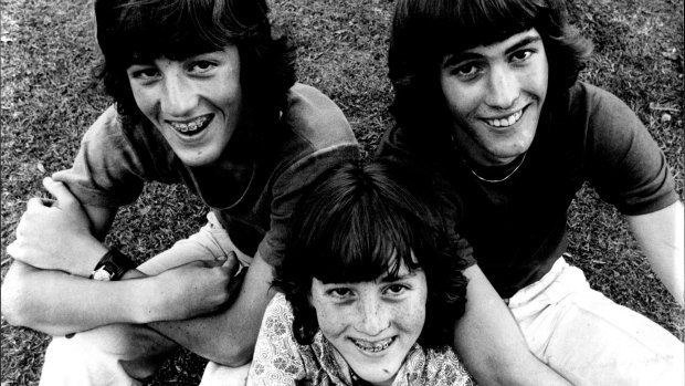 Luke, Felix and Ben Davies in 1976, when the <i>Herald</I> spoke to them about the rescue.
