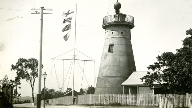 Spring Hill Windmill, photographed circa 1932. 