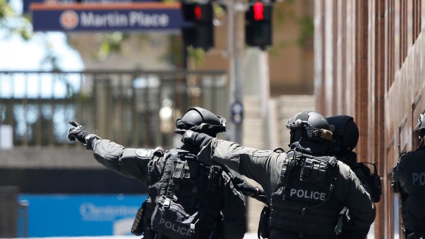 Police at Martin Place