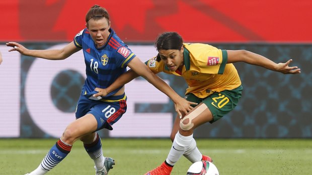 Just in time: Sam Kerr has beaten the clock to be selected for the Matilda's team for Rio.