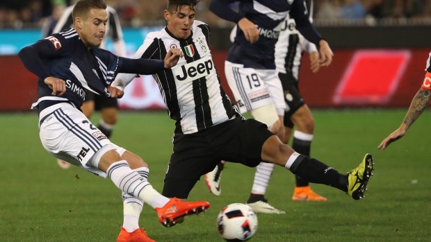 Jai Ingham scores for Victory to draw level with Juventus.