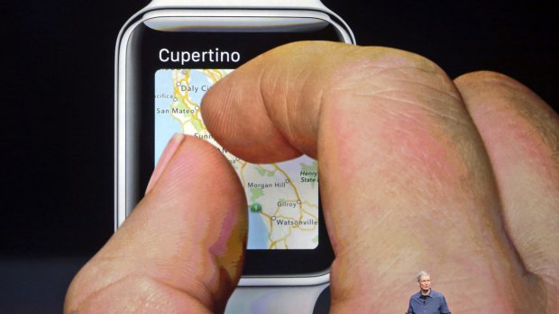 The Apple Watch features a flexible Retina touchscreen.