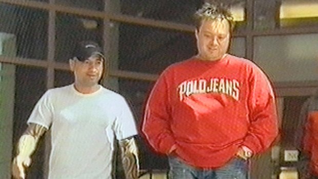  Former gangsters Andrew Veniamin (left) and Carl Williams, both deceased, leaving the Melbourne Magistrates Court in 2004.