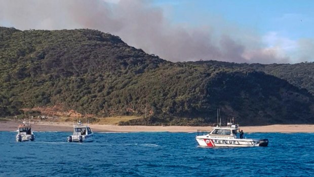 Boats from Marine Rescue NSW, NSW Police, NSW Maritime and Surf Life Saving NSW evacuated up to 80 people from the Royal National Park.