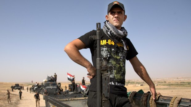 Iraqi special forces soldiers near Khazer, Iraq.