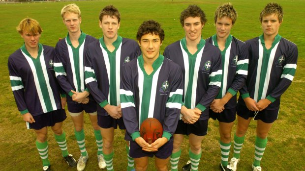 St Patrick's College MCC Shield Premiership team 2005 with Nathan Brown (far right).