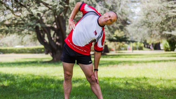 Mark Leatham is getting ready to run in the half marathon in Canberra as part of the Australian Running Festival.