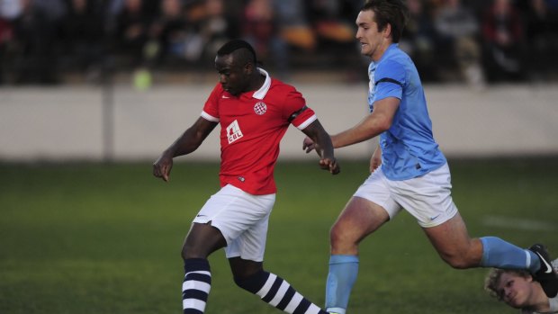 Alex Oloriegbe will return to Canberra FC on Sunday.