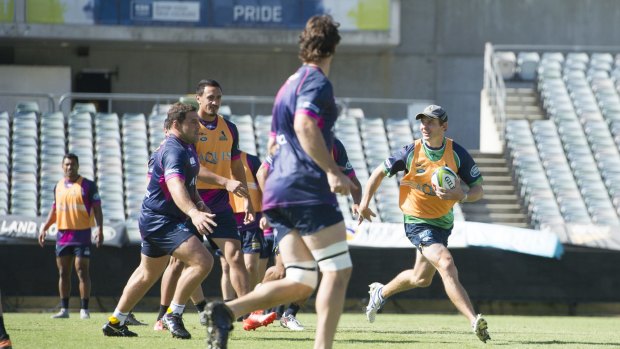 One game at a time: Brumbies coach Stephen Larkham is refusing to allow his team to look beyond a clash against the Waratahs.
