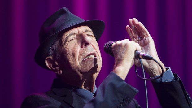 Leonard Cohen performing at the Sydney Entertainment Centre in 2013. 